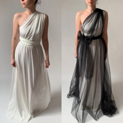 Dlouhé krycí tylové šaty Convertibles®