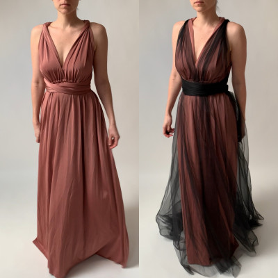 KOMPLET dlouhých tylových a variabilních šatů Convertibles®