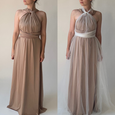 KOMPLET dlouhých tylových a variabilních šatů Convertibles®