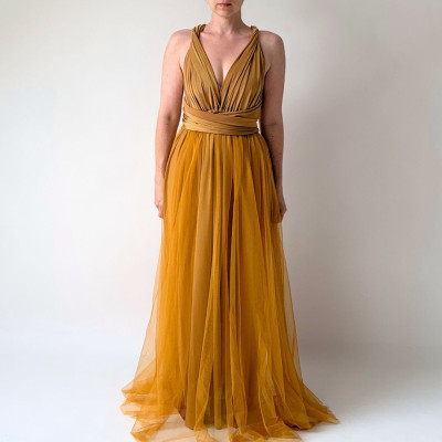 KOMPLET 2v1 dlouhých variabilních šatů kolekce Bohème a tylové sukně Convertibles®