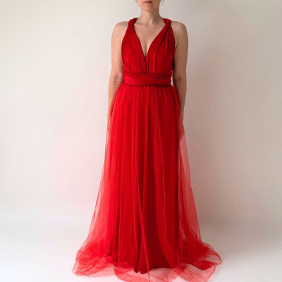 KOMPLET 2v1 dlouhých variabilních šatů kolekce Bohème a tylové sukně Convertibles®