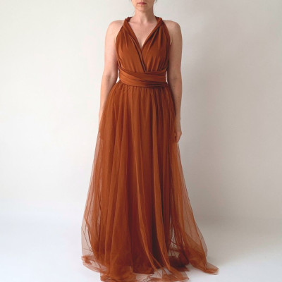 KOMPLET 2v1 dlouhých variabilních šatů kolekce Bohème a tylové sukně Convertibles®