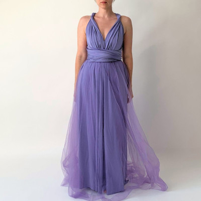 KOMPLET 2v1 dlouhých variabilních šatů kolekce Bohème a tylové sukně Convertibles®