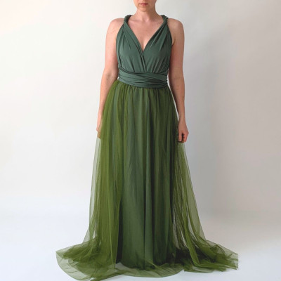 KOMPLET 2v1 dlouhých variabilních šatů kolekce Bohème a tylové sukně Convertibles®