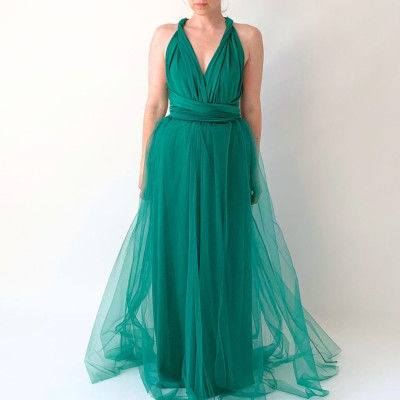 KOMPLET 2v1 dlouhých variabilních šatů kolekce Bohème a tylové sukně Convertibles®