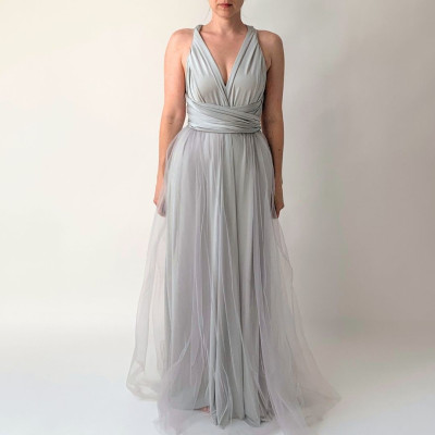 KOMPLET 2v1 dlouhých variabilních šatů kolekce Bohème a tylové sukně Convertibles®