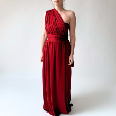 Dlouhé variabilní šaty Convertibles® NILPET® z kolekce Bohème, dlouhé vínové