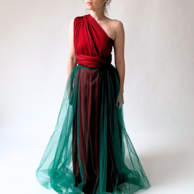 KOMPLET dlouhých šatů Bohème Convertibles® NILPET® a tylové sukně