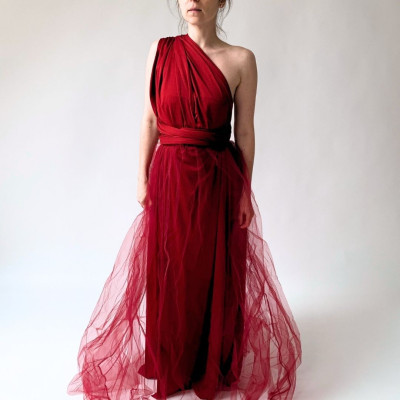 KOMPLET dlouhých šatů Bohème Convertibles® NILPET® a tylové sukně