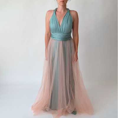 KOMPLET dlouhých šatů Bohème Convertibles® NILPLA® a tylové sukně