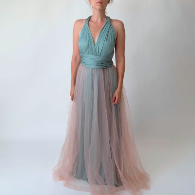 KOMPLET dlouhých šatů Bohème Convertibles® NILPLA® a tylové sukně