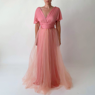 KOMPLET dlouhých šatů Bohème Convertibles® NILPLA® a tylové sukně