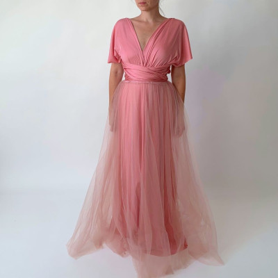 KOMPLET dlouhých šatů Bohème Convertibles® NILPLA® a tylové sukně