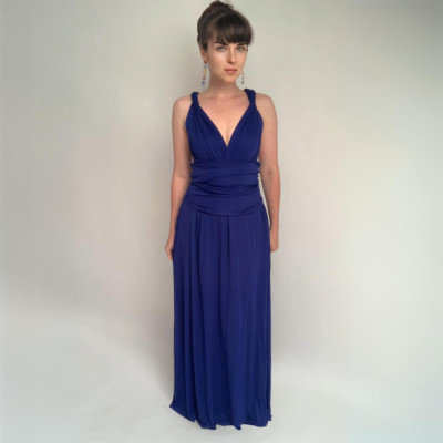 Dlouhé variabilní šaty Convertibles® NILPET® z kolekce Bohème, královsky modré