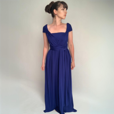 Dlouhé variabilní šaty Convertibles® NILPET® z kolekce Bohème, královsky modré