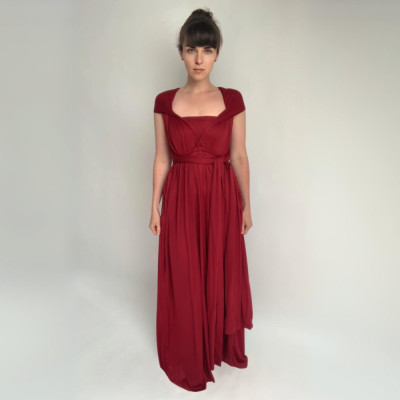 Dlouhé variabilní šaty Convertibles® NILPET® z kolekce Bohème, dlouhé vínové