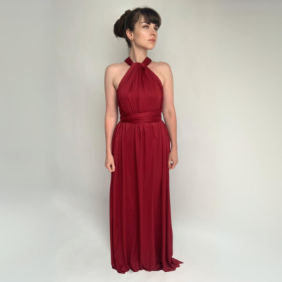 Dlouhé variabilní šaty Convertibles® NILPET® z kolekce Bohème, dlouhé vínové