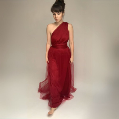 KOMPLET dlouhých šatů Bohème Convertibles® NILPET® a tylové sukně