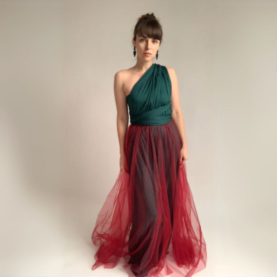 KOMPLET dlouhých šatů Bohème Convertibles® NILPET® a tylové sukně