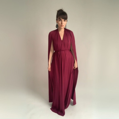 Dlouhé variabilní šaty Convertibles® NILPET® z kolekce Bohème, bordó