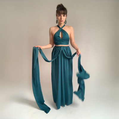 KOMPLET dlouhých šatů Bohème a skryté podprsenky Convertibles® NILPET®