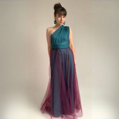 KOMPLET dlouhých šatů Bohème Convertibles® NILPET® a tylové sukně