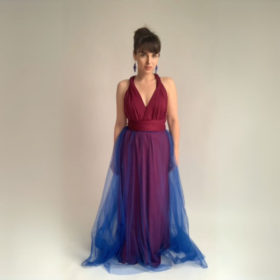 KOMPLET dlouhých šatů Bohème Convertibles® NILPET® a tylové sukně