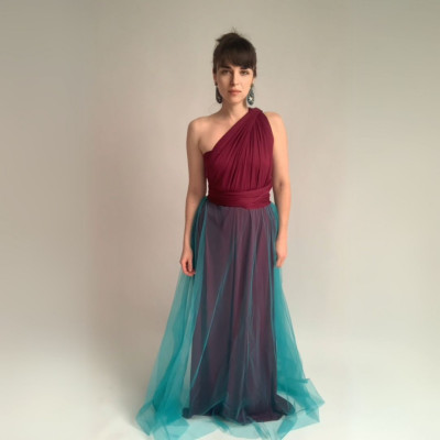 KOMPLET dlouhých šatů Bohème Convertibles® NILPET® a tylové sukně