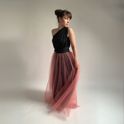 KOMPLET dlouhých šatů Bohème Convertibles® NILPET® a tylové sukně