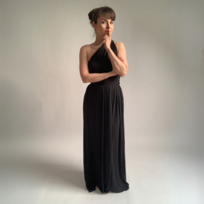 Dlouhé variabilní šaty Convertibles® NILPET® z kolekce Bohème, antracitové