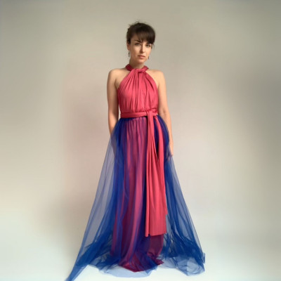 KOMPLET dlouhých šatů Bohème Convertibles® NILPLA® a tylové sukně