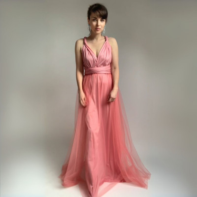 KOMPLET dlouhých šatů Bohème Convertibles® NILPLA® a tylové sukně