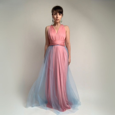 KOMPLET dlouhých šatů Bohème Convertibles® NILPLA® a tylové sukně