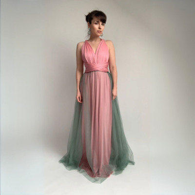 KOMPLET dlouhých šatů Bohème Convertibles® NILPLA® a tylové sukně