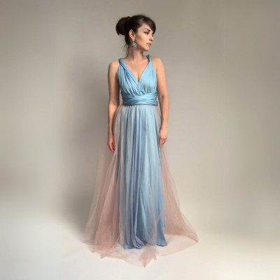 KOMPLET dlouhých šatů Bohème Convertibles® NILPLA® a tylové sukně