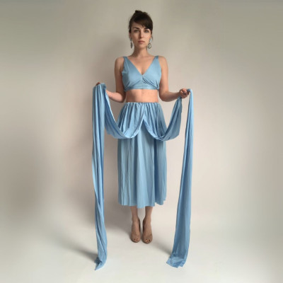 Komplet NILPLA midi šatů a podprsenky