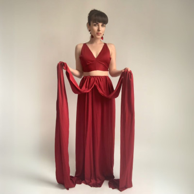 KOMPLET dlouhých šatů Bohème a skryté podprsenky Convertibles® NILPET®