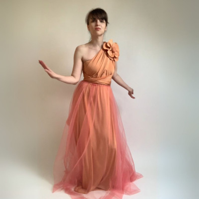 Komplet NILPLA midi šatů a podprsenky