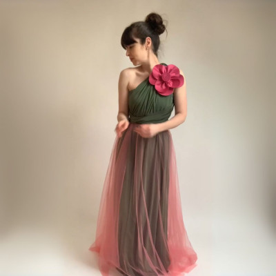 Komplet NILPLA midi šatů a podprsenky