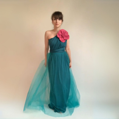 Komplet NILPLA midi šatů a podprsenky