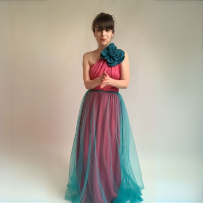 Komplet NILPLA midi šatů a podprsenky