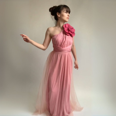 Komplet NILPLA midi šatů a podprsenky