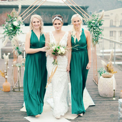 Dlouhé variabilní šaty Convertibles® střihu Bohème s bandeau topem