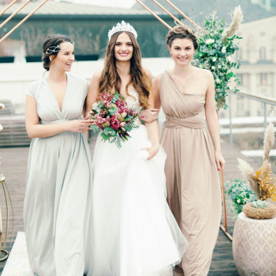 Dlouhé variabilní šaty Convertibles® střihu Bohème s bandeau topem