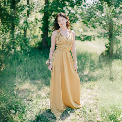 Dlouhé variabilní šaty Convertibles® střihu Bohème s bandeau topem