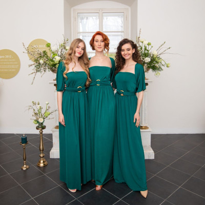 Dlouhé variabilní šaty Convertibles® NILPET® z kolekce Bohème, borovicové