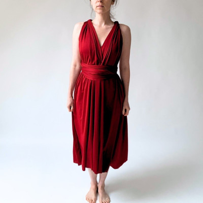 Midi variabilní šaty Convertibles® NILPET® z kolekce Bohème, vínové