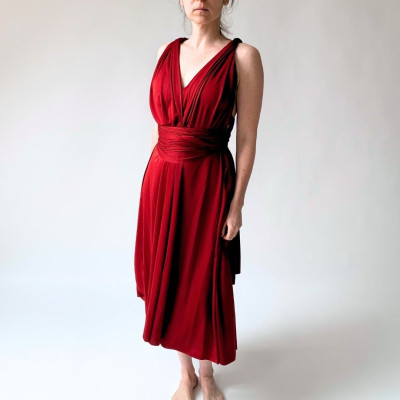 Midi variabilní šaty Convertibles® NILPET® z kolekce Bohème, vínové