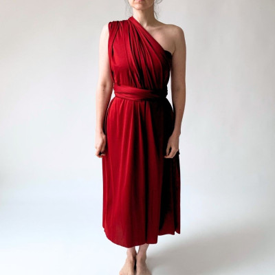 Midi variabilní šaty Convertibles® NILPET® z kolekce Bohème, vínové