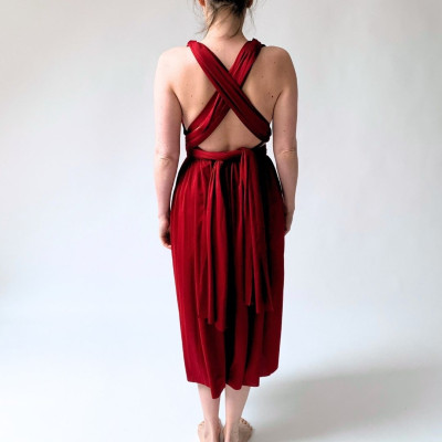 Midi variabilní šaty Convertibles® NILPET® z kolekce Bohème, vínové